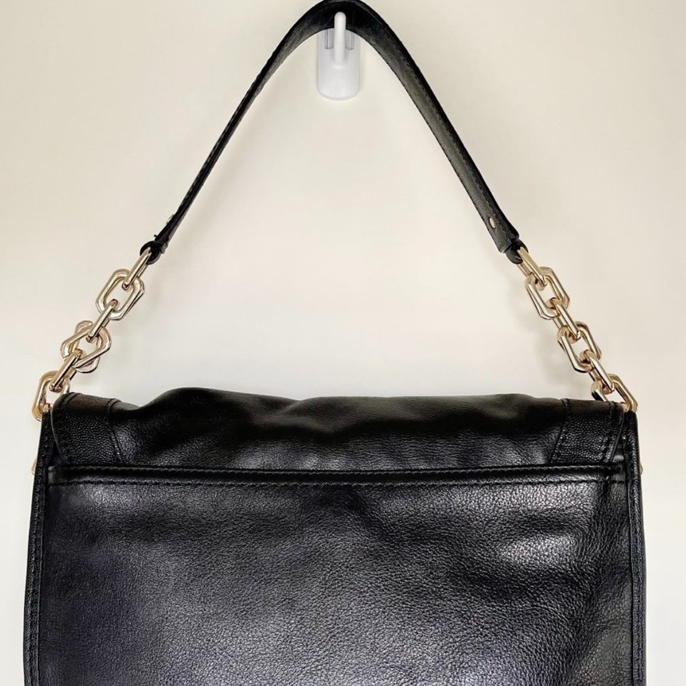 Cole Haan - Black Leather and Gold-Tone
Hardware Handbag - Picture 3 of 13